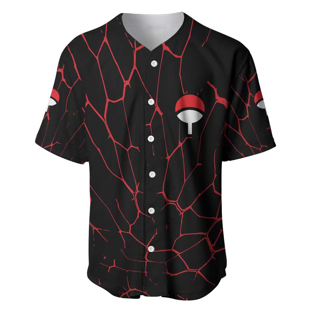 Trippy Sasuke Uchiha Naruto Baseball Jersey Anime Style