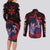 Trippy Sasuke Uchiha Naruto Couples Matching Long Sleeve Bodycon Dress and Long Sleeve Button Shirt Anime Style