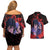 Trippy Sasuke Uchiha Naruto Couples Matching Off Shoulder Short Dress and Hawaiian Shirt Anime Style