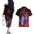 Trippy Sasuke Uchiha Naruto Couples Matching Off The Shoulder Long Sleeve Dress and Hawaiian Shirt Anime Style