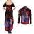 Trippy Sasuke Uchiha Naruto Couples Matching Summer Maxi Dress and Long Sleeve Button Shirt Anime Style