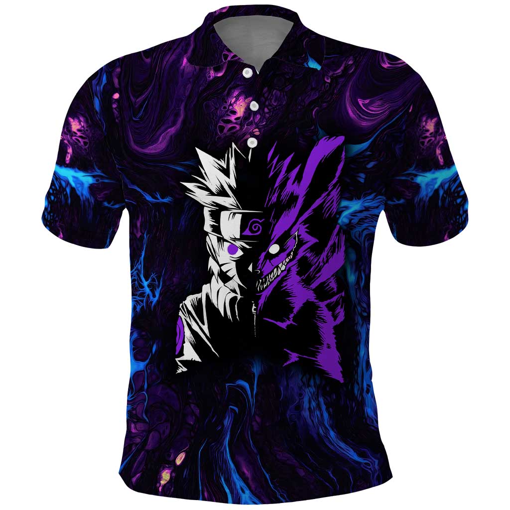 Naruto Awakened Beast Polo Shirt Anime Style