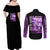 Gojo Satoru Hollow Purple Jujutsu Kaisen Couples Matching Off Shoulder Maxi Dress and Long Sleeve Button Shirt Anime Style