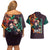 Kamado Tanjiro Demon Slayer Couples Matching Off Shoulder Short Dress and Hawaiian Shirt Anime Style