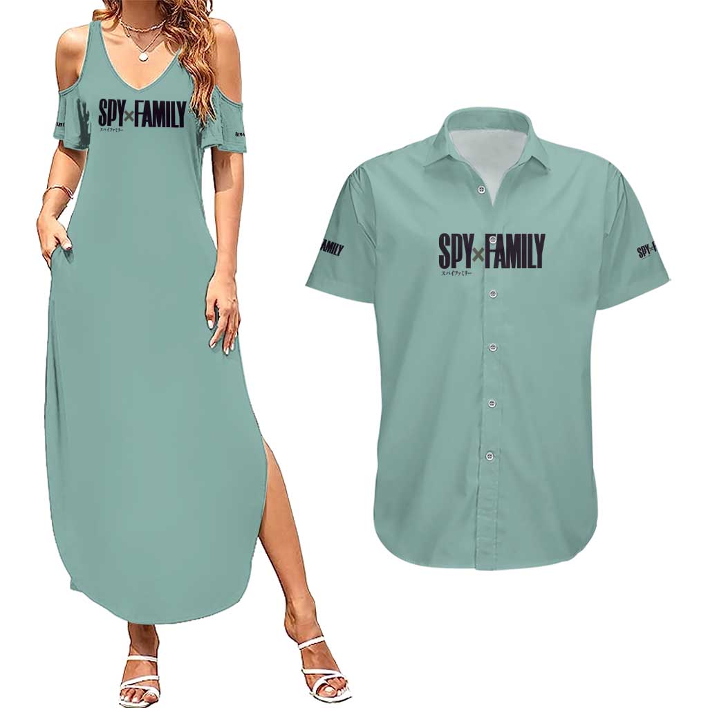 Forgers Spy x Family Couples Matching Summer Maxi Dress and Hawaiian Shirt Anime Style