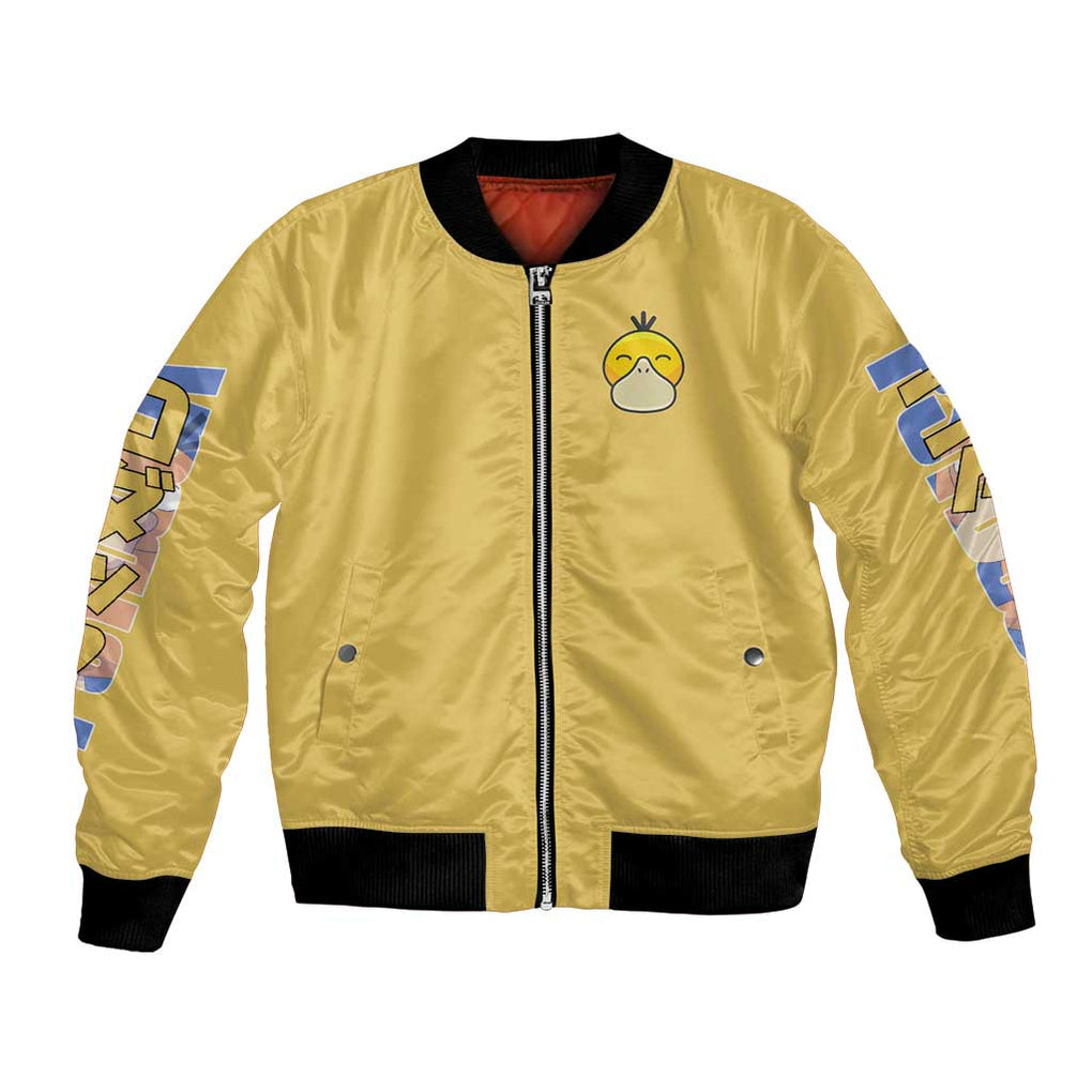 Cute Psyduck Poke Bomber Jacket Anime Style