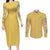 Cute Psyduck Poke Couples Matching Long Sleeve Bodycon Dress and Long Sleeve Button Shirt Anime Style