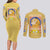 Cute Psyduck Poke Couples Matching Long Sleeve Bodycon Dress and Long Sleeve Button Shirt Anime Style