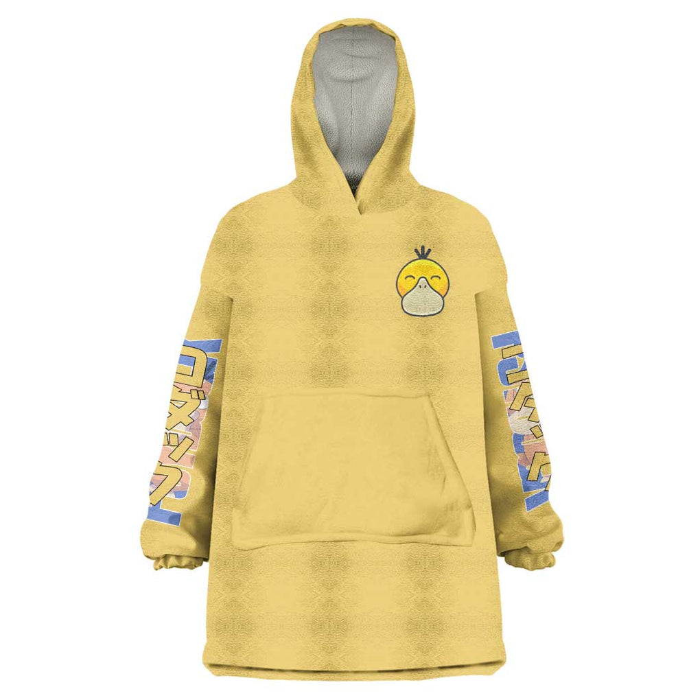 Cute Psyduck Poke Wearable Blanket Hoodie Anime Style