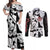 Panda Jujutsu Kaisen Couples Matching Off Shoulder Maxi Dress and Long Sleeve Button Shirt Japan Anime Style