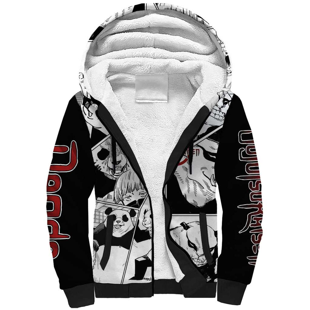 Panda Jujutsu Kaisen Sherpa Hoodie Japan Anime Style