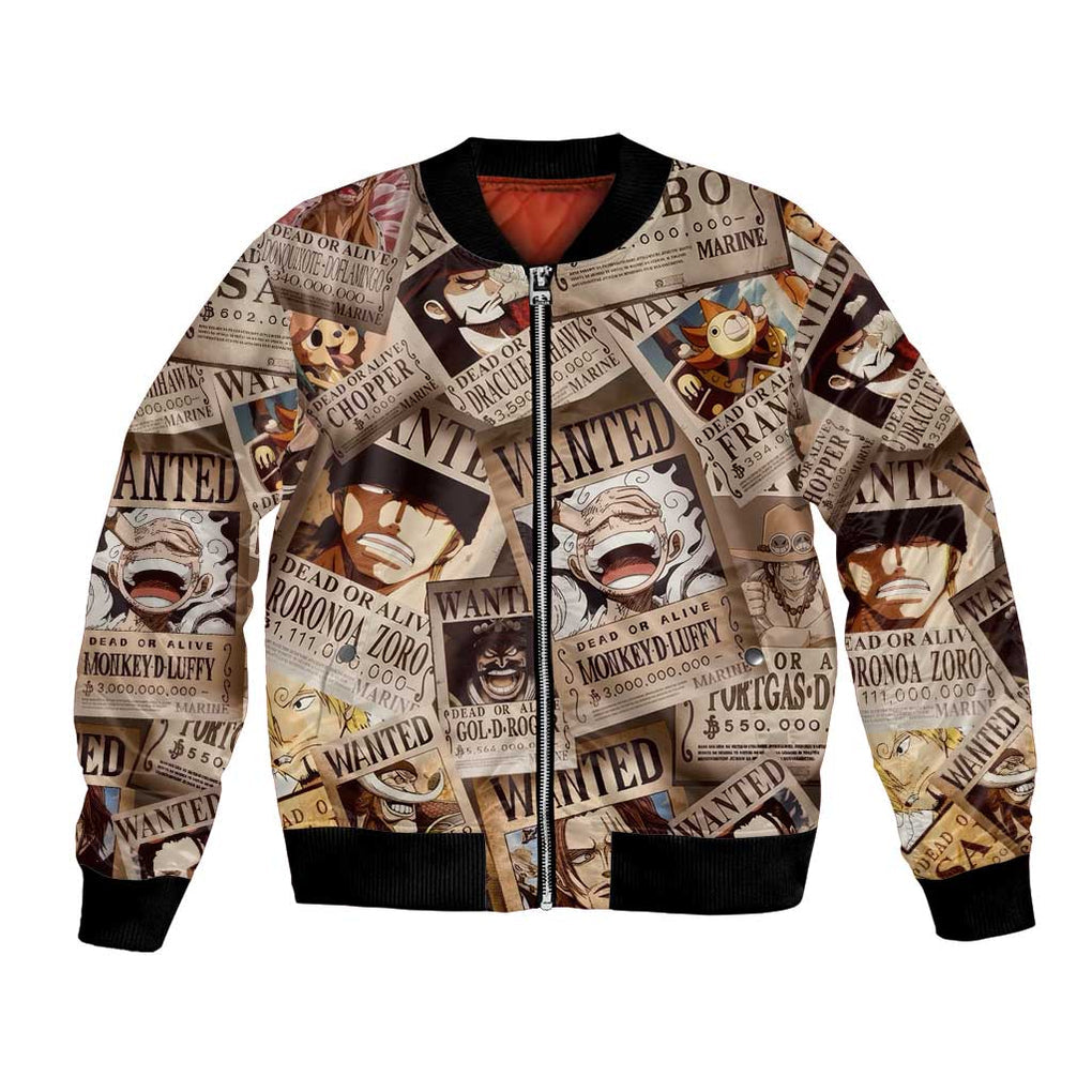 One Piece Wanted - One Piece Bomber Jacket Anime Style