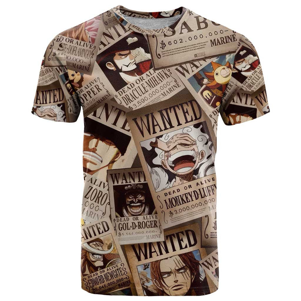 One Piece Wanted - One Piece T Shirt Anime Style