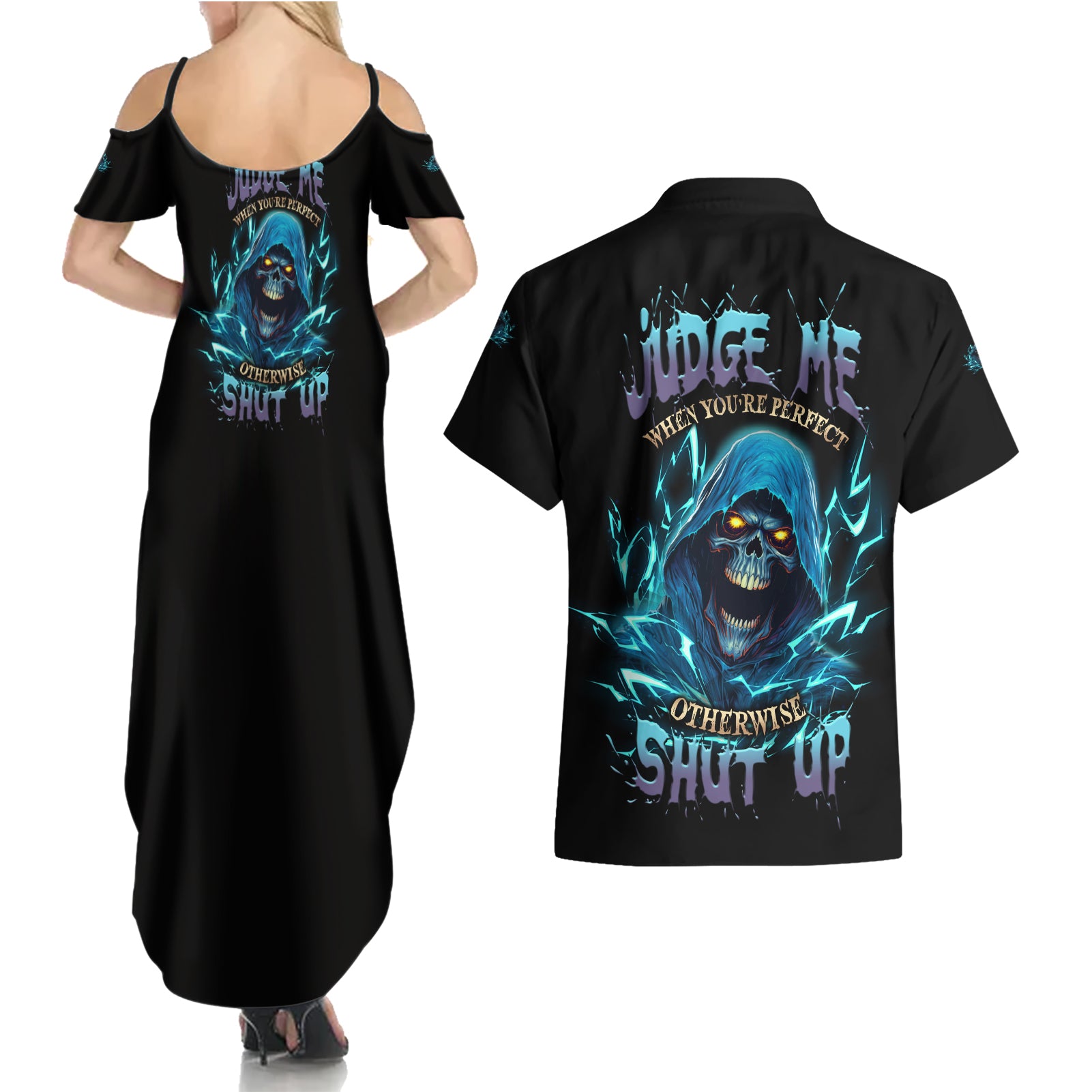 judge-me-when-mad-reaper-skull-couples-matching-summer-maxi-dress-and-hawaiian-shirt