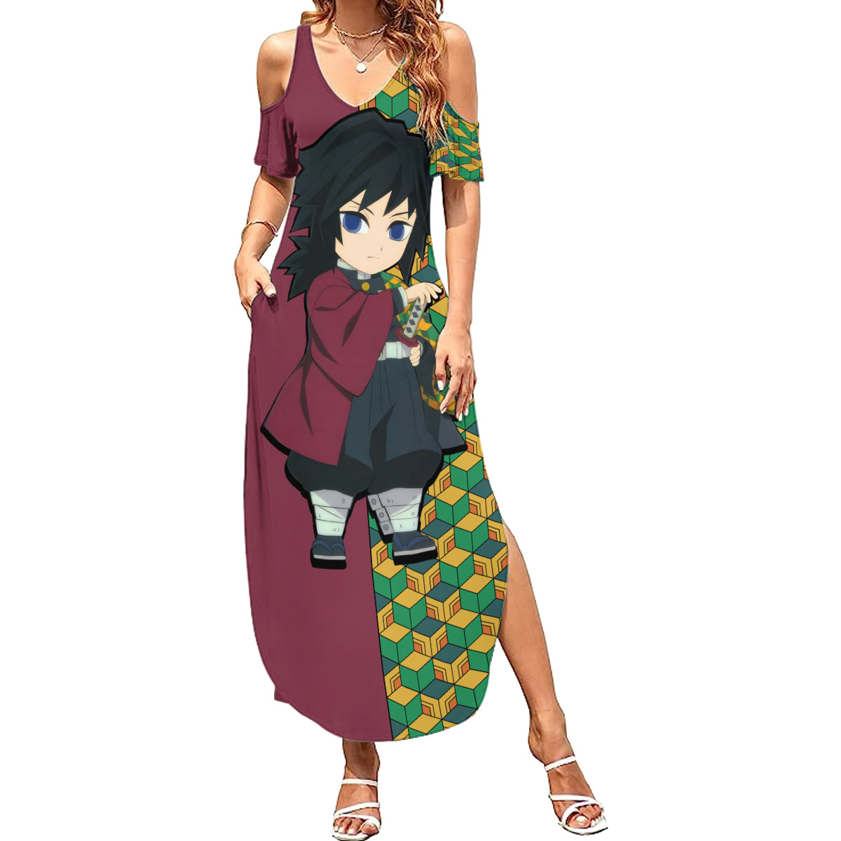 Giyuu Summer Maxi Dress Demon Slayer Funny Style