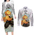 Zenitsu Couples Matching Long Sleeve Bodycon Dress and Long Sleeve Button Shirt Demon Slayer