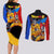 Gamma 1 and Gamma 2 Couples Matching Long Sleeve Bodycon Dress and Long Sleeve Button Shirt Dragon Ball Super