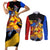 Gamma 1 and Gamma 2 Couples Matching Short Sleeve Bodycon Dress and Long Sleeve Button Shirt Dragon Ball Super