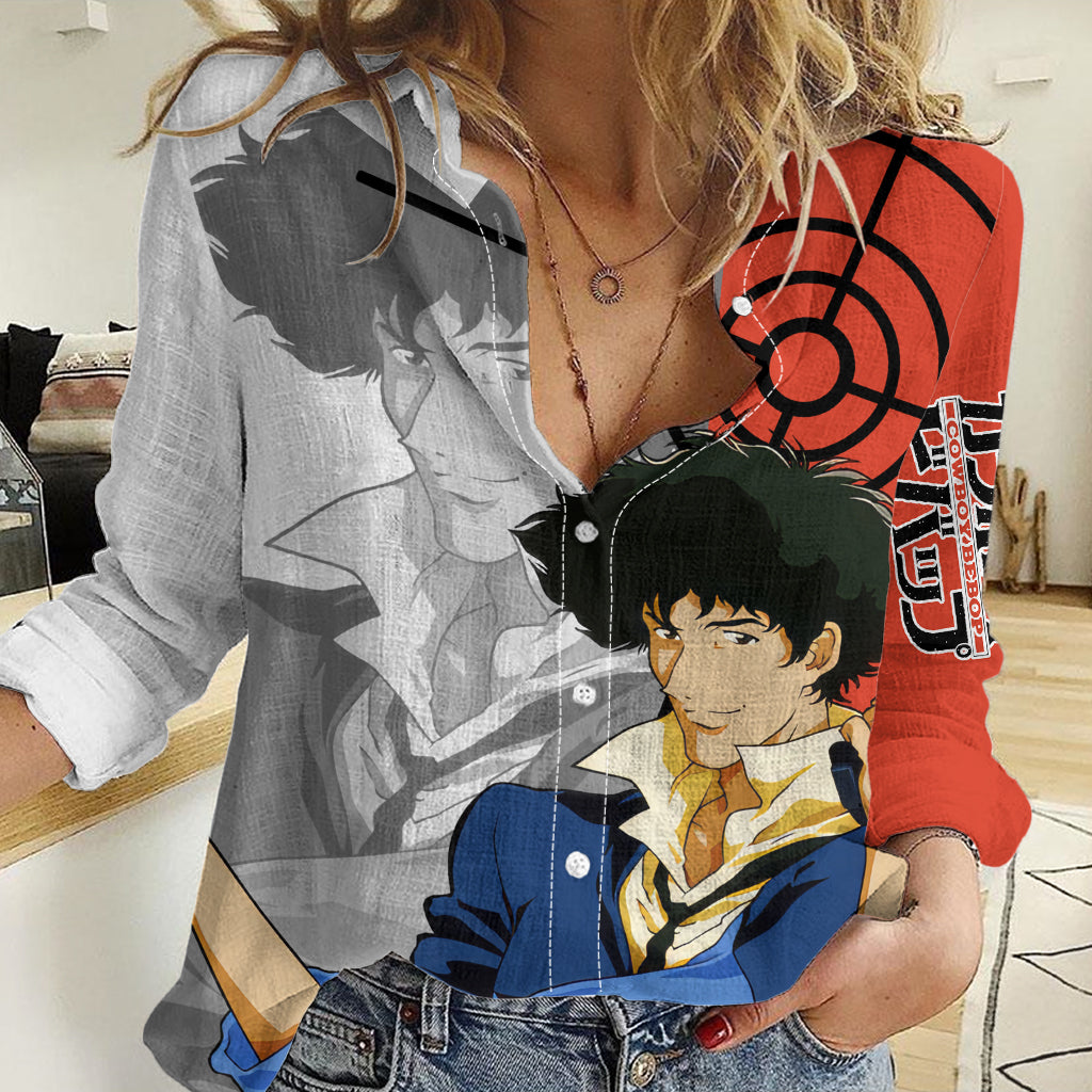 Spike Spiegel Cowboy Bebop Women Casual Shirt Anime Style