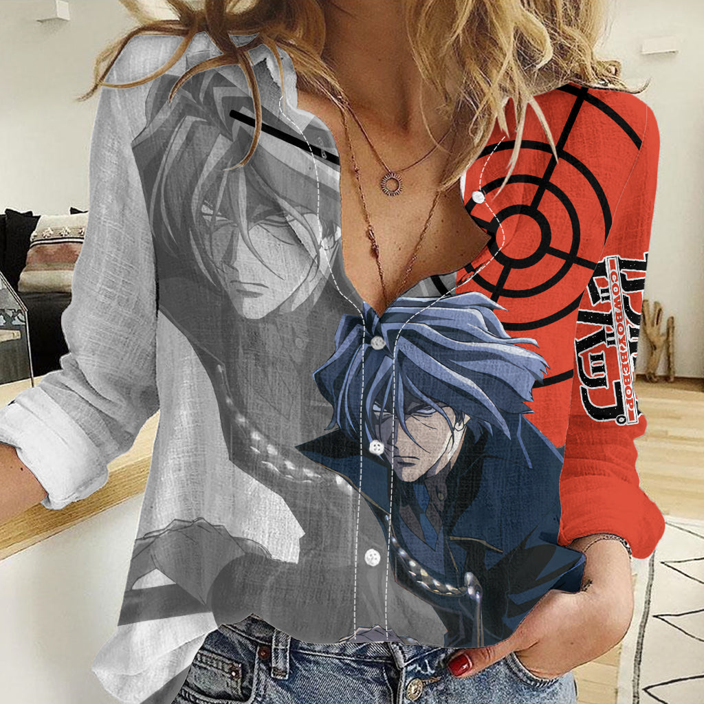 Vicious Cowboy Bebop Women Casual Shirt Anime Style