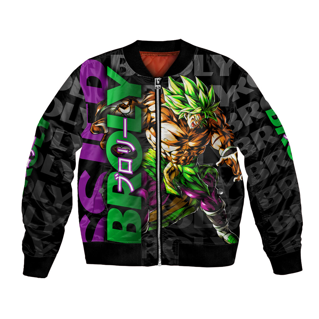 Super Saijan Broly - Dragon Ball Bomber Jacket Anime Mix Pattern Style