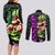 Super Saijan Broly - Dragon Ball Couples Matching Long Sleeve Bodycon Dress and Long Sleeve Button Shirt Anime Mix Pattern Style