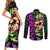 Super Saijan Broly - Dragon Ball Couples Matching Short Sleeve Bodycon Dress and Long Sleeve Button Shirt Anime Mix Pattern Style