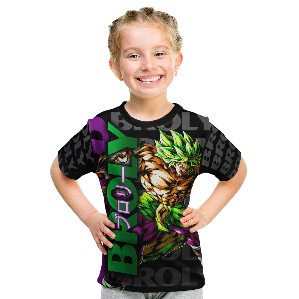 Super Saijan Broly - Dragon Ball Kid T Shirt Anime Mix Pattern Style