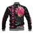 Black Goku Baseball Jacket Anime Mix Text Pattern Abstract Style