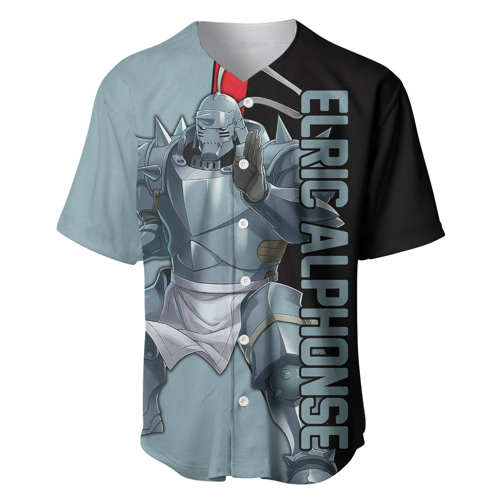 Elric Alphonse - Fullmetal Alchemist Baseball Jersey Anime Style