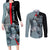 Elric Alphonse - Fullmetal Alchemist Couples Matching Long Sleeve Bodycon Dress and Long Sleeve Button Shirt Anime Style