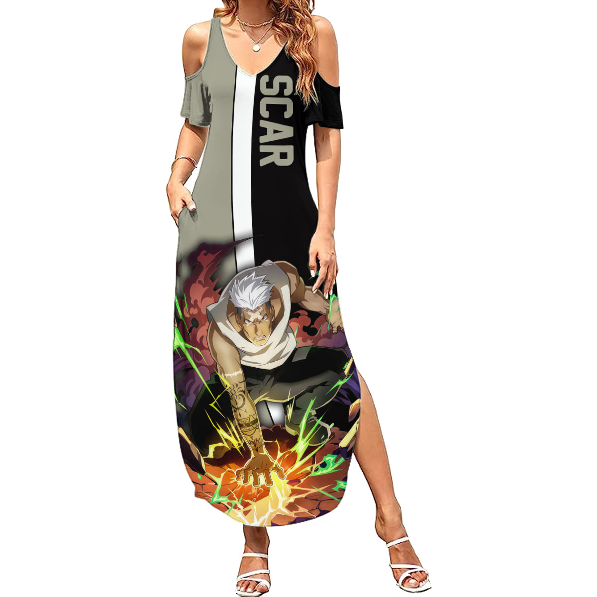 Scar - Fullmetal Alchemist Summer Maxi Dress Manga Style