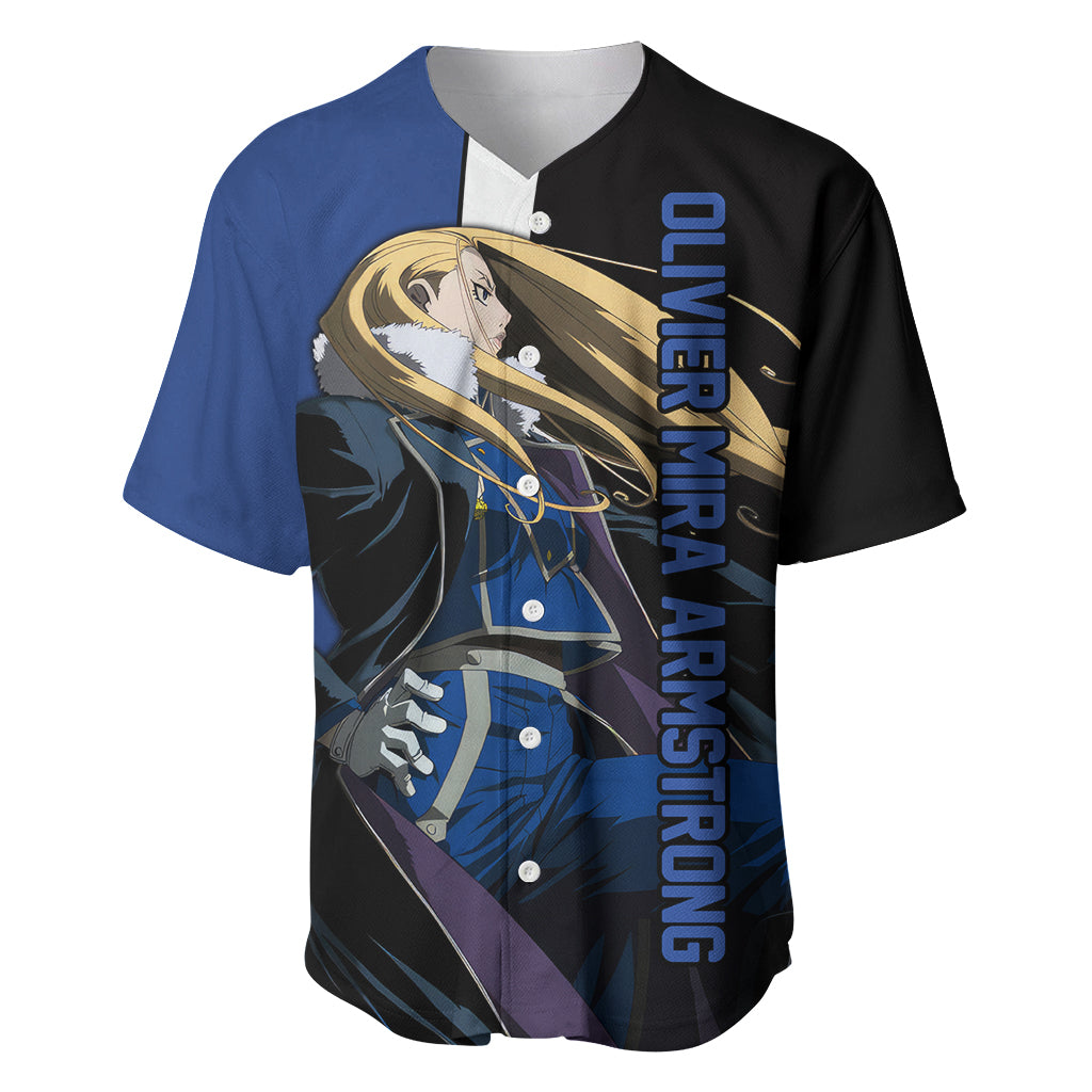 Armstrong Olivier Mira - Fullmetal Alchemist Baseball Jersey Anime Style