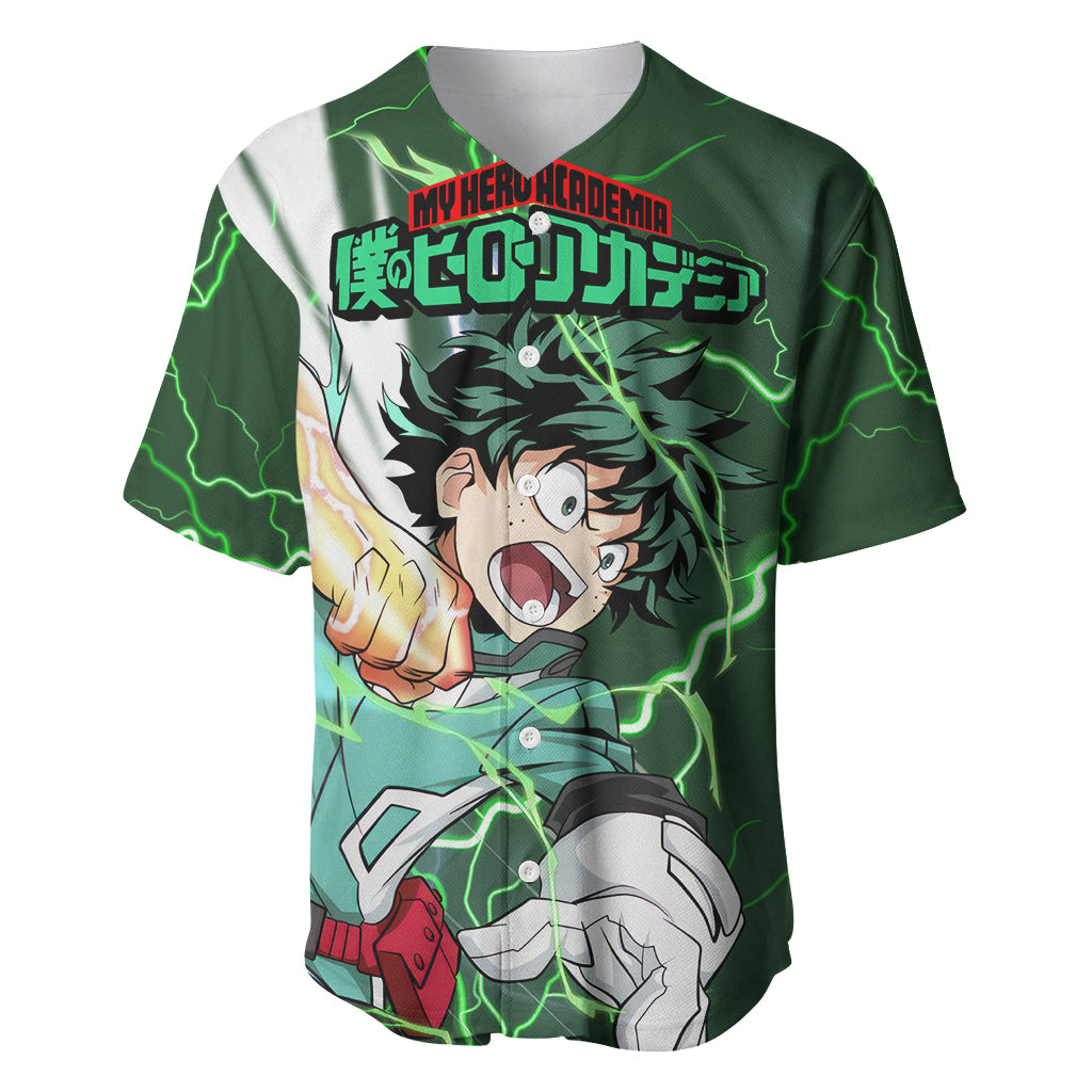 Izuku Midoriya Deku - My Hero Academia Baseball Jersey Anime Style