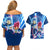 Prince Vegeta - Dragon Ball Couples Matching Off Shoulder Short Dress and Hawaiian Shirt Anime Style