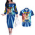 Prince Vegeta - Dragon Ball Couples Matching Off The Shoulder Long Sleeve Dress and Hawaiian Shirt Anime Style