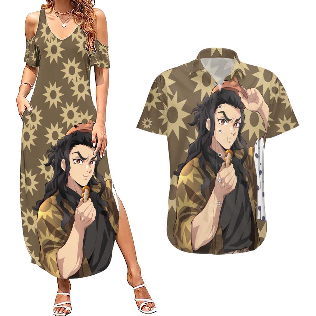 Hotaru Haganezuka - Demon Slayer Couples Matching Summer Maxi Dress and Hawaiian Shirt Anime Style