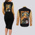 Agatsuma Zenitsu Demon Slayer Couples Matching Long Sleeve Bodycon Dress and Long Sleeve Button Shirt Anime Style