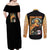 Agatsuma Zenitsu Demon Slayer Couples Matching Off Shoulder Maxi Dress and Long Sleeve Button Shirt Anime Style