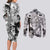 Ahegao Manga Collage Couples Matching Long Sleeve Bodycon Dress and Long Sleeve Button Shirt Anime Style