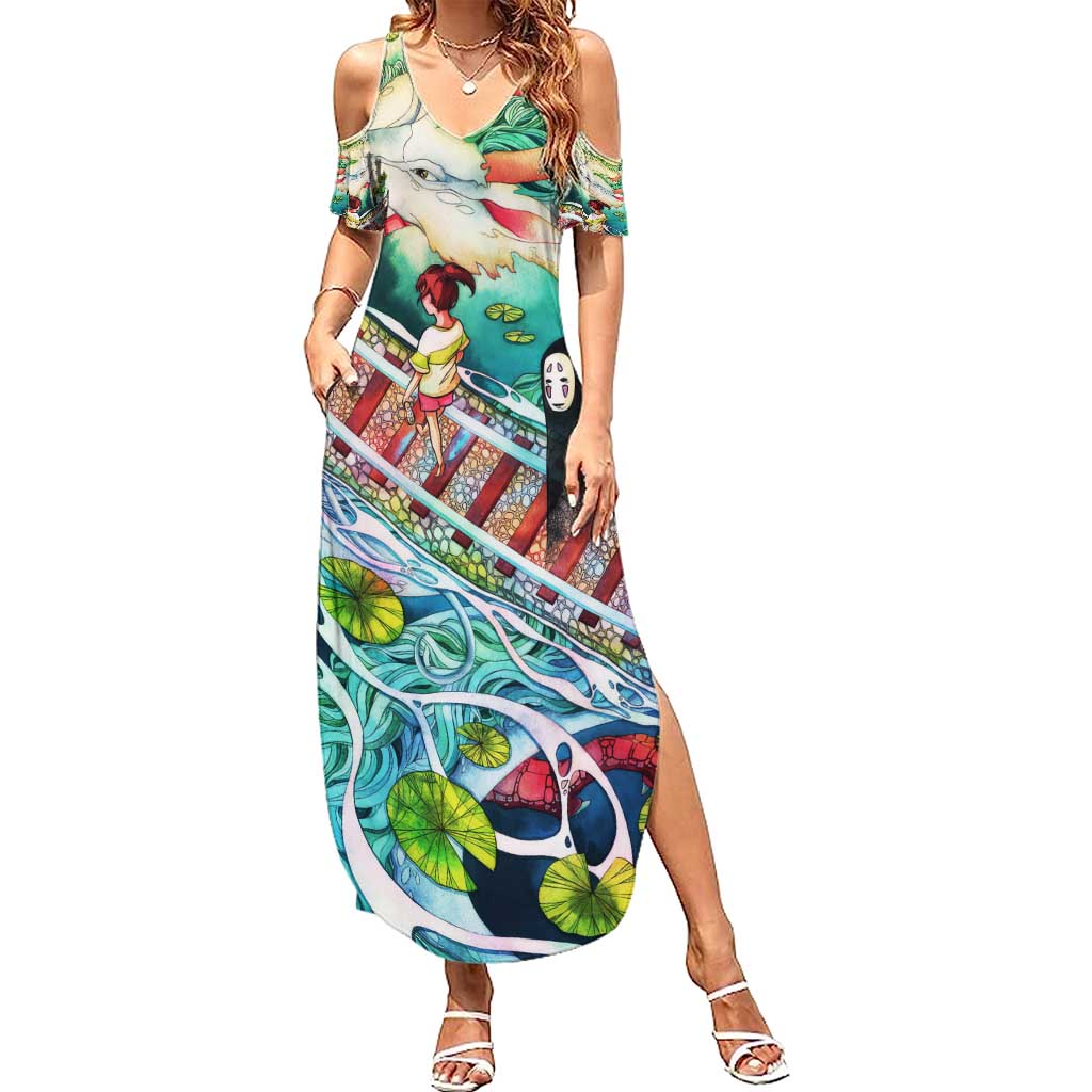 Mythical Spirited Away Studio Ghibli Summer Maxi Dress Anime Style