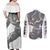 Garou - One Punch Man Couples Matching Off Shoulder Maxi Dress and Long Sleeve Button Shirt Anime Style