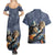 Genos - One Punch Man Couples Matching Summer Maxi Dress and Hawaiian Shirt Anime Style