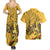 Dio Brando oJo's Bizarre Adventure Couples Matching Summer Maxi Dress and Hawaiian Shirt Anime Style