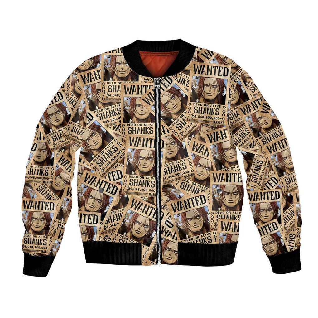 Shank Wanted - One Piece Bomber Jacket Anime Style