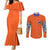 Son Goku V2 Dragon Ball Z Couples Matching Mermaid Dress and Long Sleeve Button Shirt Anime Style