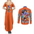 Son Goku V2 Dragon Ball Z Couples Matching Summer Maxi Dress and Long Sleeve Button Shirt Anime Style