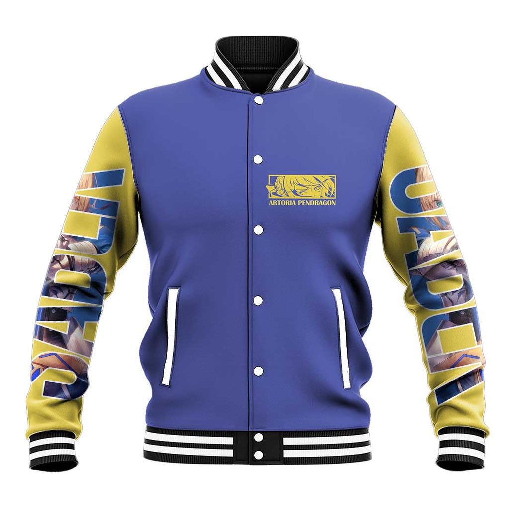 Saber Fate Stay Night Unlimited Blade Works Baseball Jacket Anime Style