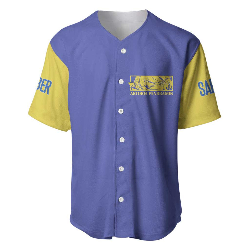 Saber Fate Stay Night Unlimited Blade Works Baseball Jersey Anime Style