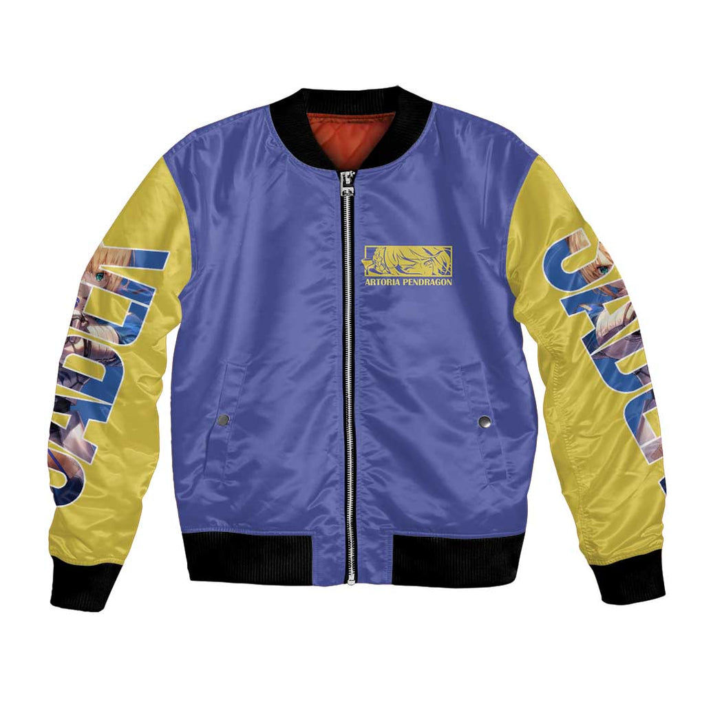 Saber Fate Stay Night Unlimited Blade Works Bomber Jacket Anime Style